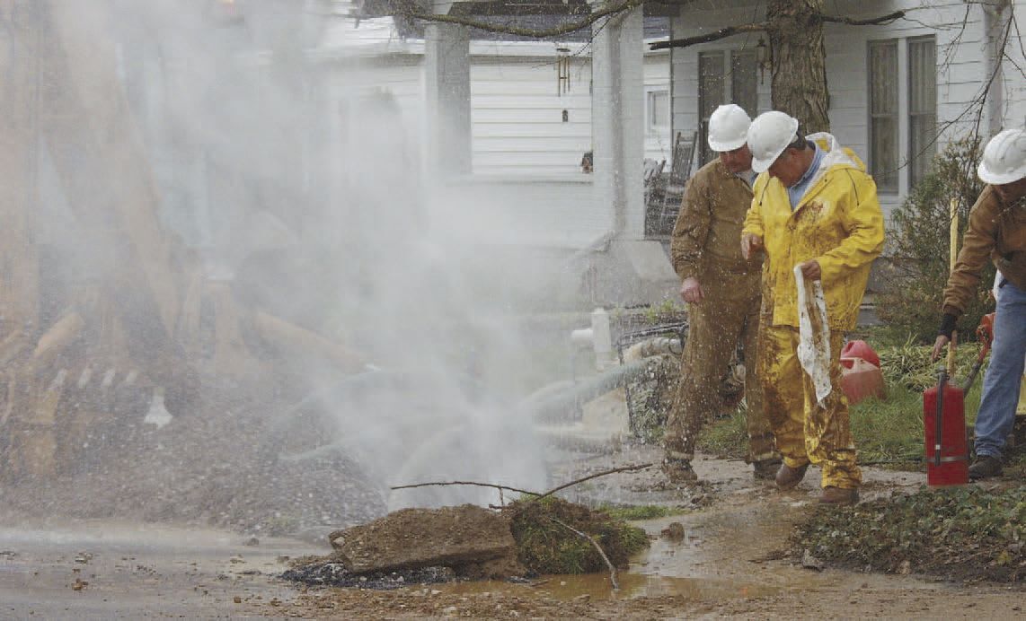 Gas line break